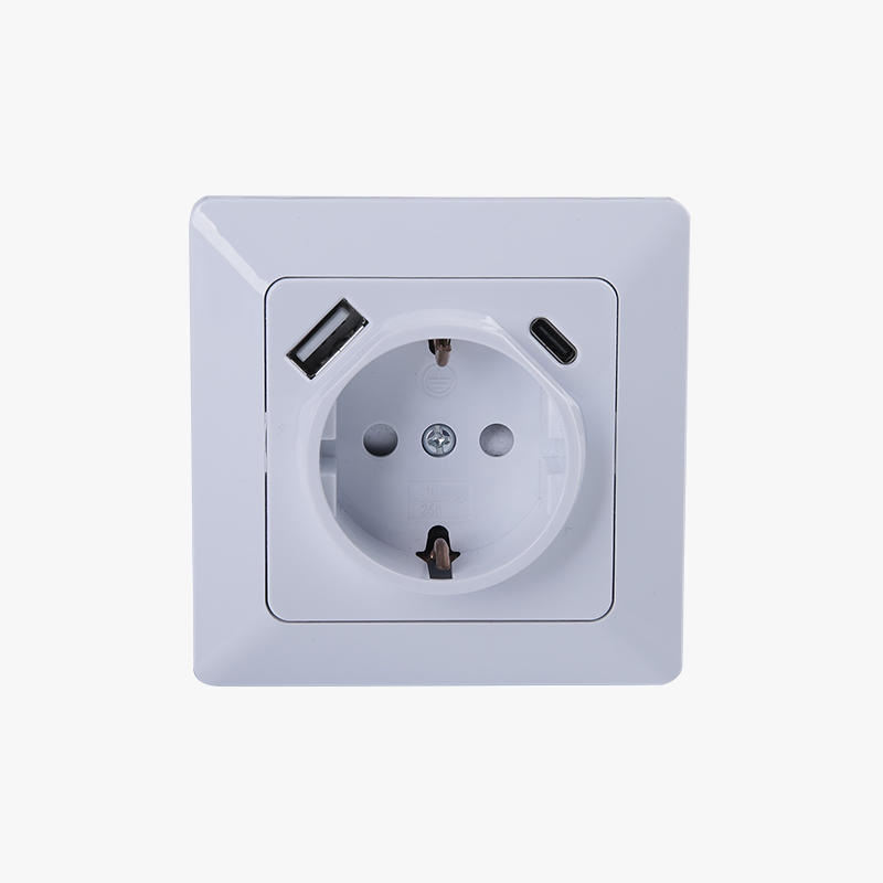 A+C PD3.0 SCHUKO SOCKET WITH DUAL USB CHARGERS