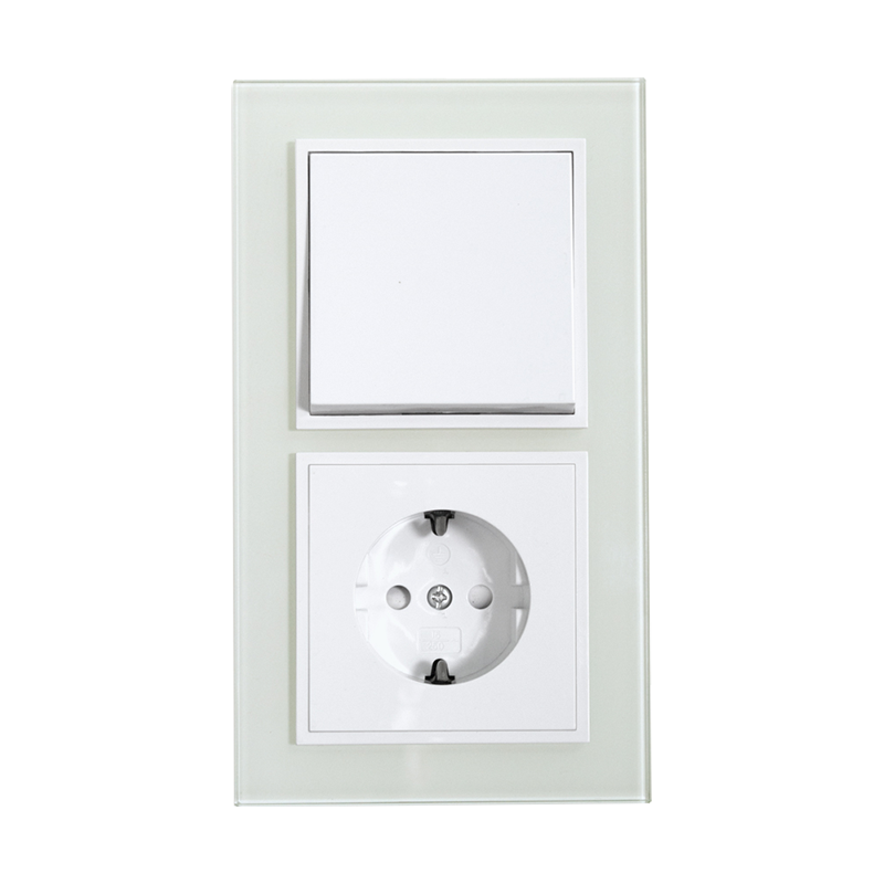 Single Frame Wall Flush Mounted Switch Socket with Dual USB