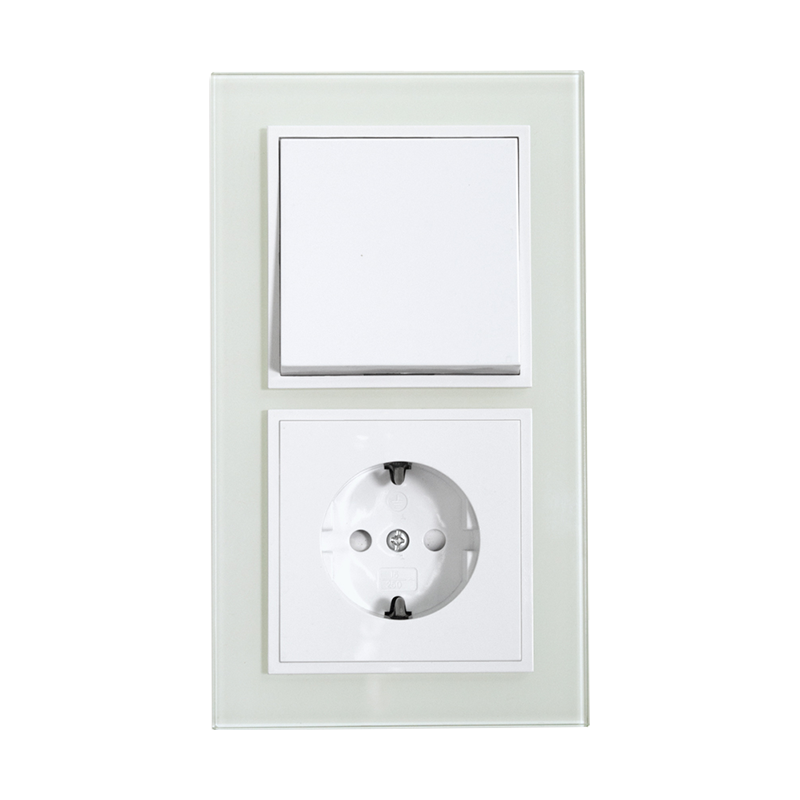 Single Frame Wall Flush Mounted Switch Socket with Dual USB