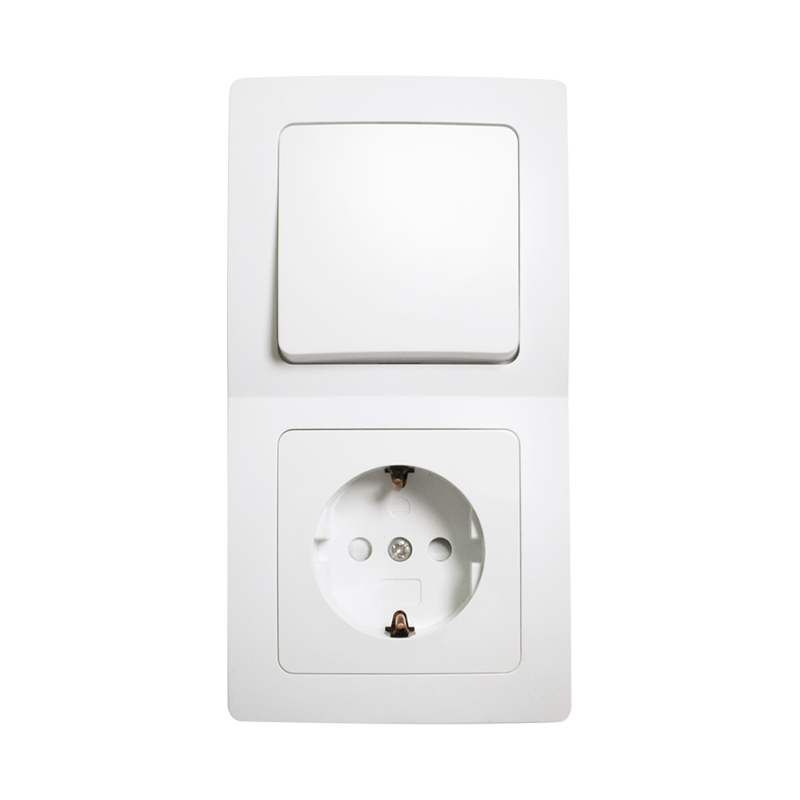 Window Shutter Double Wall Flush Mounted Switch Socket without earth