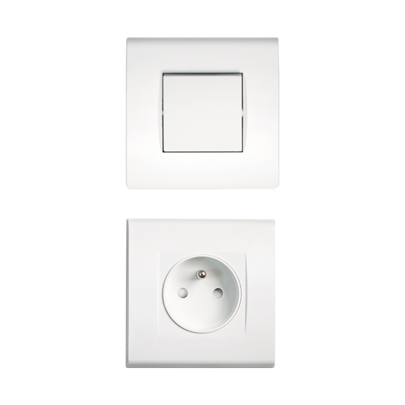 20W-400W Wall Flush Mounted Single Schuko Switch Socket